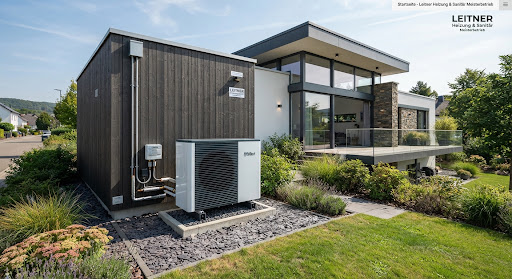 Wärmepumpe vor modernem Haus